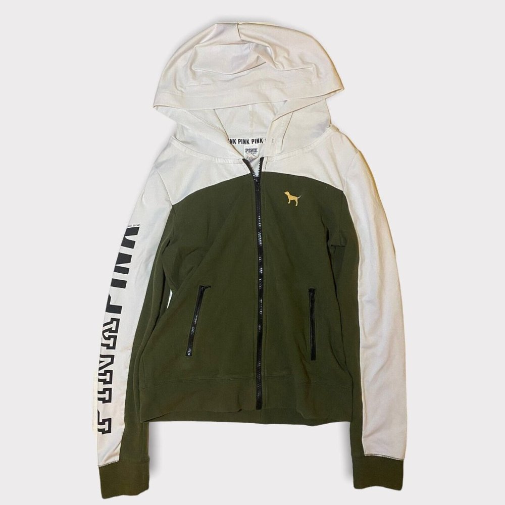 Pink By Victoria Secret Long Sleeve Full Zip Jacket Womens Size Medium M